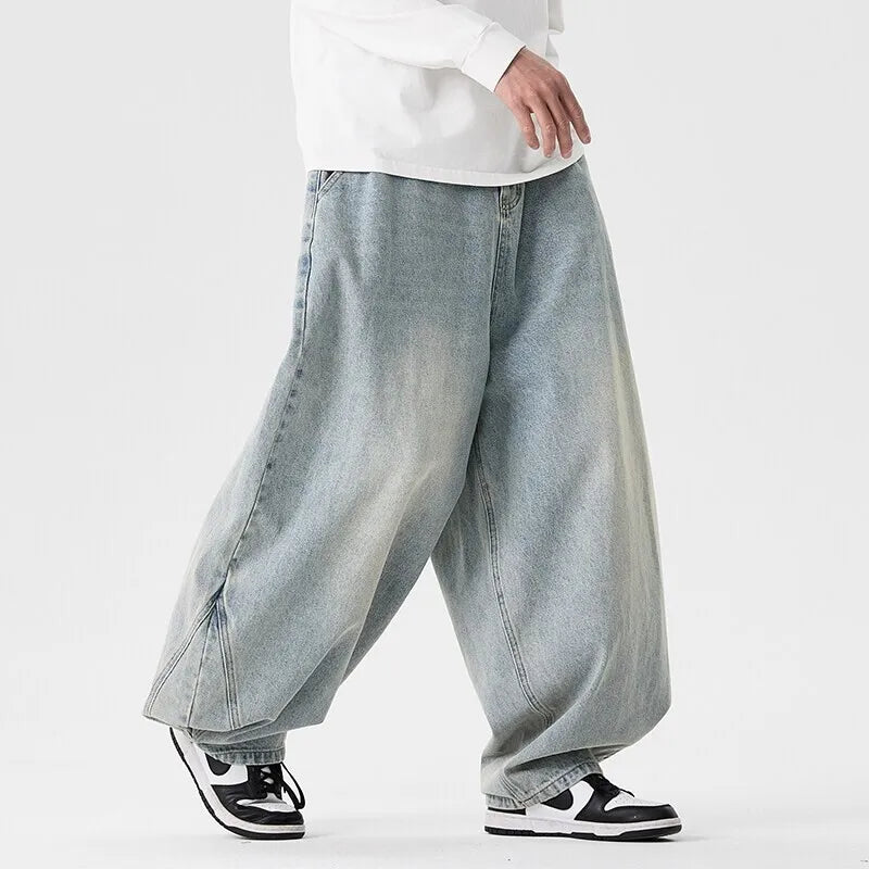 Wide Baggy Denim Jeans Barrel Leg Oversized