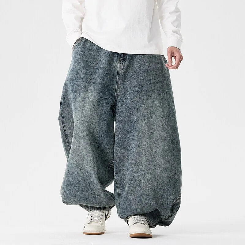 Wide Baggy Denim Jeans Barrel Leg Oversized