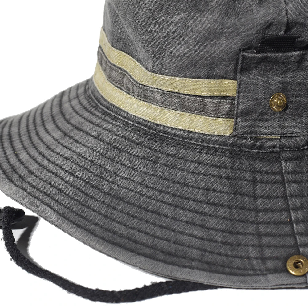 Fishing Hiking Sun Wide Brim Bucket Hat Cotton Outdoor Safari Style