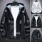 Windbreaker Jacket Raincoat With Print Lettering