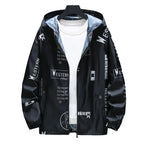 Windbreaker Jacket Raincoat With Print Lettering