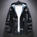 Windbreaker Jacket Raincoat With Print Lettering