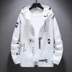 Windbreaker Jacket Raincoat With Print Lettering
