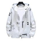 Windbreaker Jacket Raincoat With Print Lettering