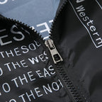 Windbreaker Jacket Raincoat With Print Lettering
