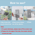 Window Flyscreen Holes Repair Tape Stop Flies Mosquitoes Mesh Patch