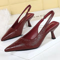 Kitten Slingback Women's Pointed High Heel Shoes 6cm