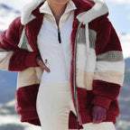 Oversized Jacket Plush Hooded Warm Fleece Women's Coat