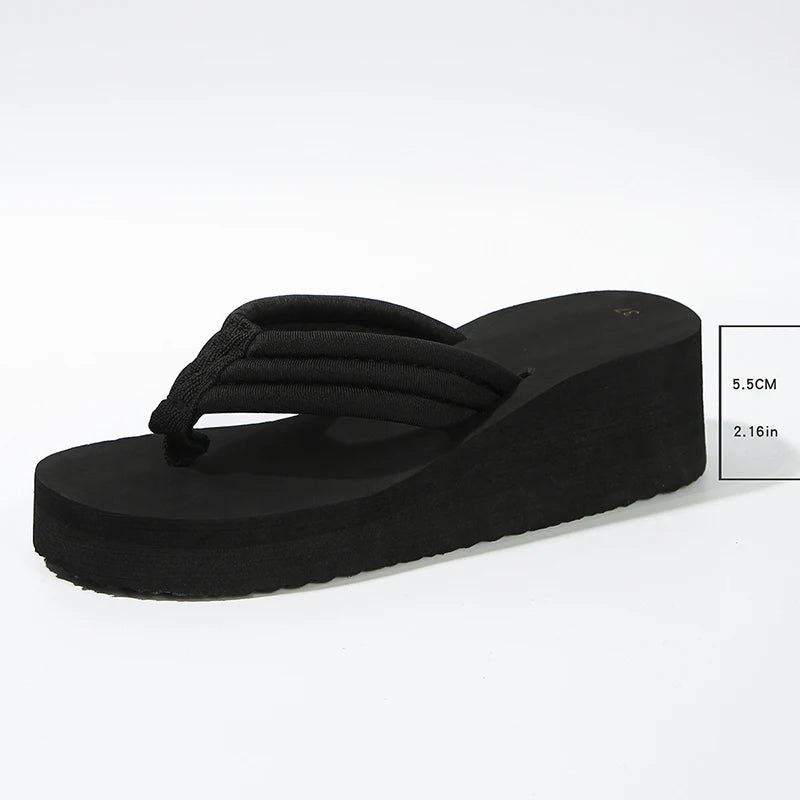 Women's Platform Lightweight Wedges Flip Flops Shoes