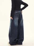 Women's Y2K Baggy Loose Oversized Jeans Washed Denim High Street Vintage Wide Leg Style