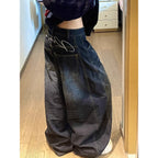 Women's Y2K Baggy Loose Oversized Jeans Washed Denim High Street Vintage Wide Leg Style