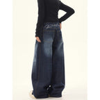 Women's Y2K Baggy Loose Oversized Jeans Washed Denim High Street Vintage Wide Leg Style