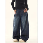 Women's Y2K Baggy Loose Oversized Jeans Washed Denim High Street Vintage Wide Leg Style