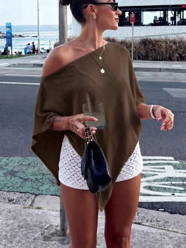 Women's Off-Shoulder Beach Cover-Up Summer Top