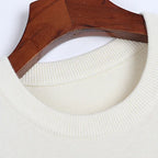 Love Hearts Pullover Sweater Women's Knitted Embroidery Winter Jumper