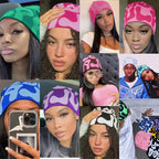 Mea Culpa Beanie With Rhinestones Warm Slouchy Cap