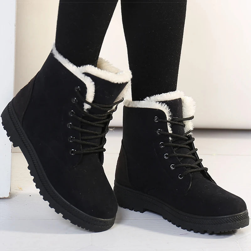 Women's Plush Fur Ankle Boots
