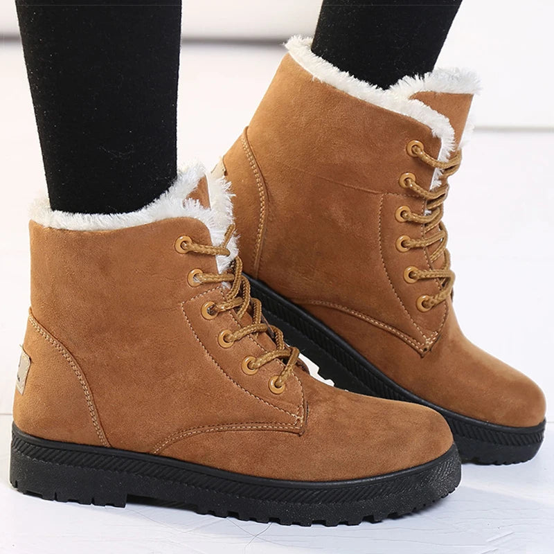 Women's Plush Fur Ankle Boots