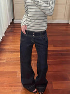 Women's Retro Baggy Low Waist Wide Leg Grunge Jeans