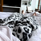 Baggy Thick Pants Leopard Print Sherpa Sweatpants Pajamas