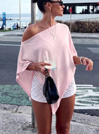 Women's Off-Shoulder Beach Cover-Up Summer Top