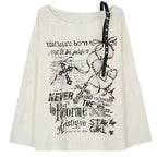 Vintage Baggy Y2K Punk Techno Off Shoulder T-shirt
