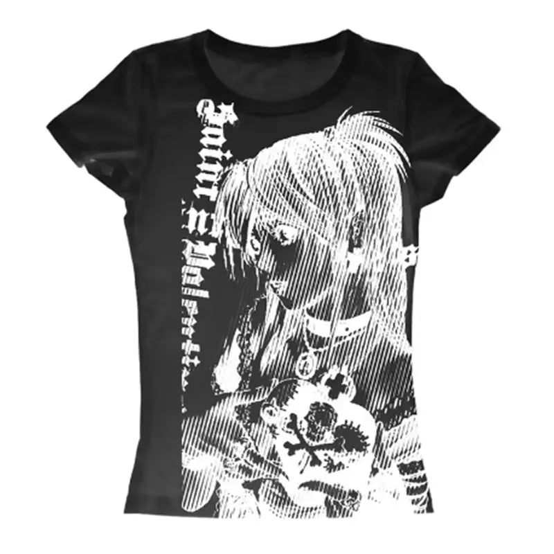 Women's Anime Y2K Streetwear Print T-shirt