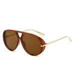 Women's Oversized Oval Punk Pilot Large Sunglasses