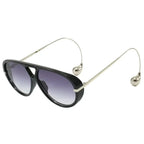 Women's Oversized Oval Punk Pilot Large Sunglasses