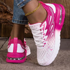 Rose red women's new modern latest fashion sneakers. 