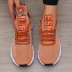Khaki orange sneakers lightweight comfortable women's 