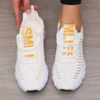 White soft lightweight breathable womens sneakers stylish cute