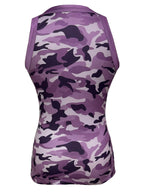Women's Camo Ribbed Tank Top Stretchy Top