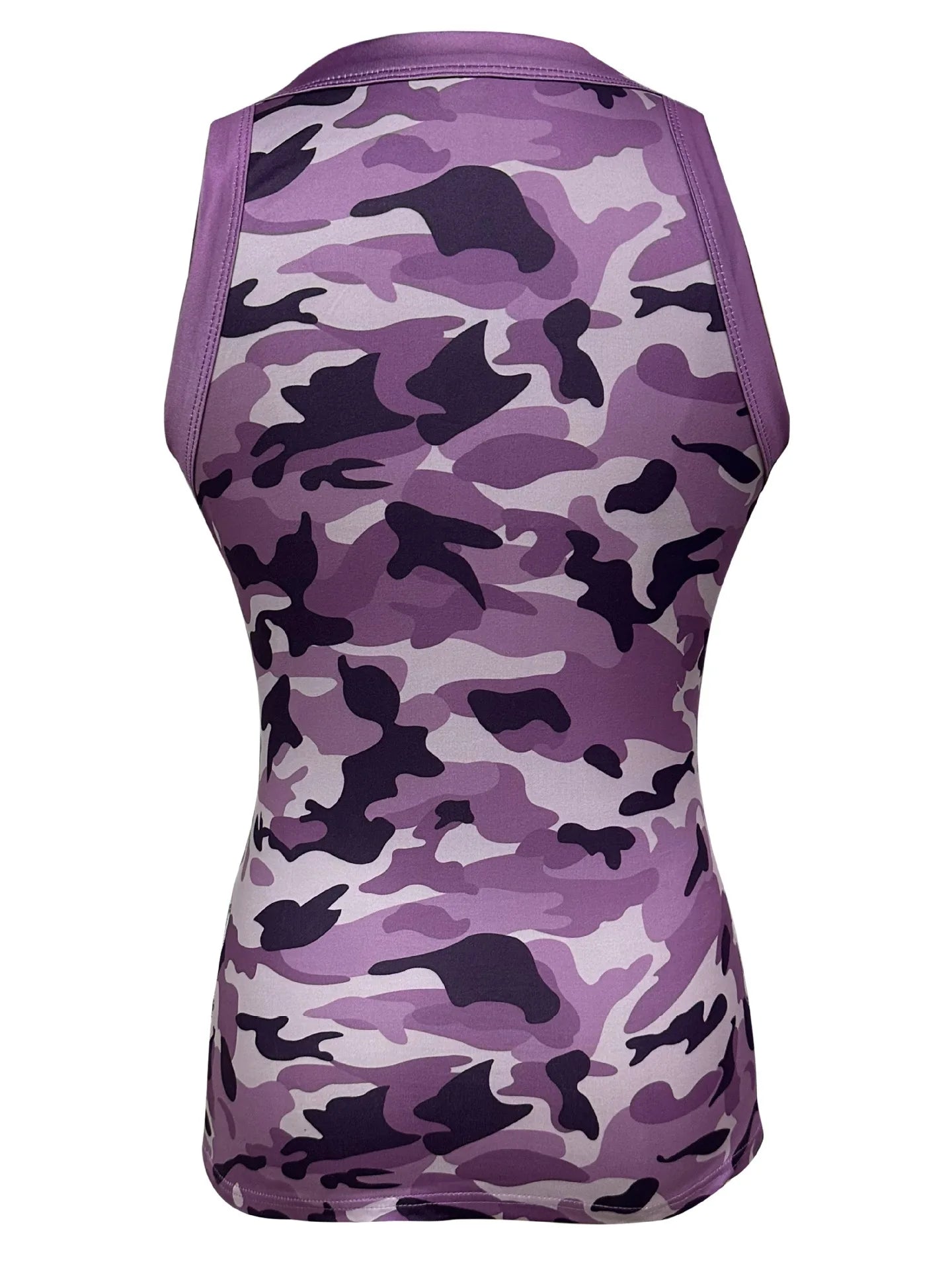 Women's Camo Ribbed Tank Top Stretchy Top