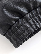 Women's Biker Jacket Faux Leather Motorcycle High Collar