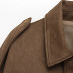 Women's Oversized Bomber Jacket Epaulets and Lantern Sleeves