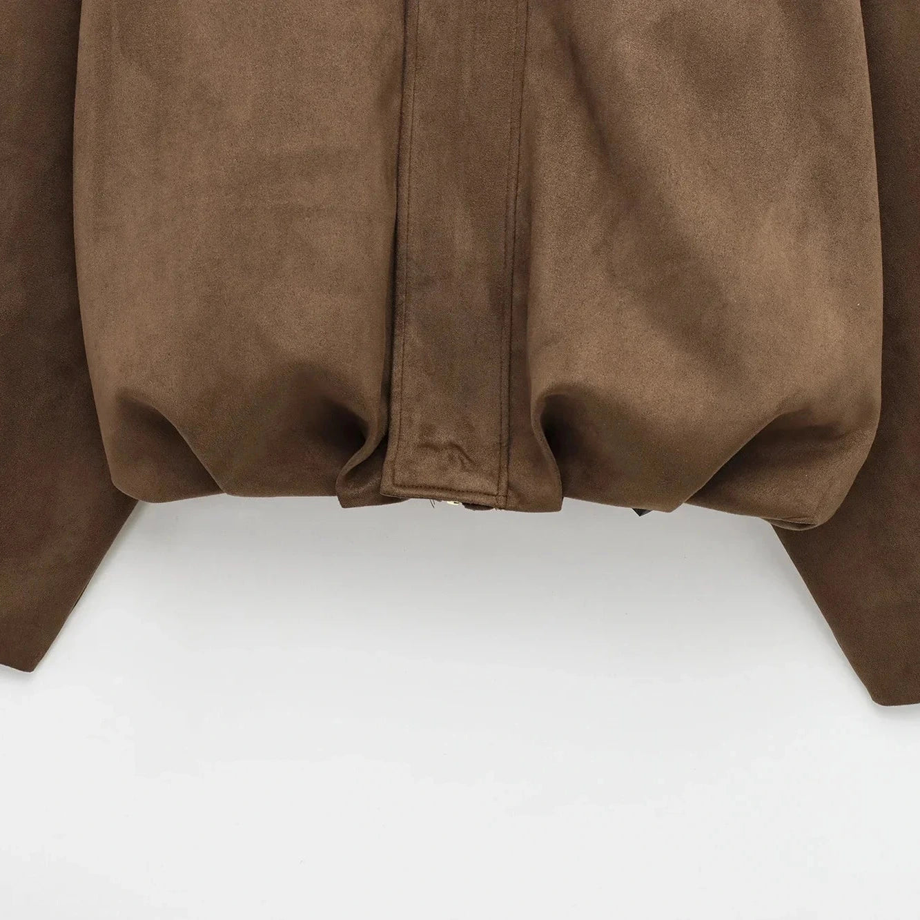 Women's Oversized Bomber Jacket Epaulets and Lantern Sleeves