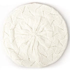 Women's Plain Knit Beret French Artist Hat Thin Acrylic Beanie