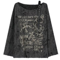Vintage Baggy Y2K Punk Techno Off Shoulder T-shirt