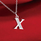 Letters Sterling Silver Necklace Pendant Name Initial