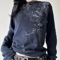 Y2K Emo Gothic Long Sleeve T-shirt Graphic Design