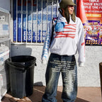 Y2K Men's Baggy Jeans Vintage American Pattern Letter Streetwear Wide Leg