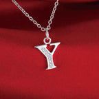 Letters Sterling Silver Necklace Pendant Name Initial