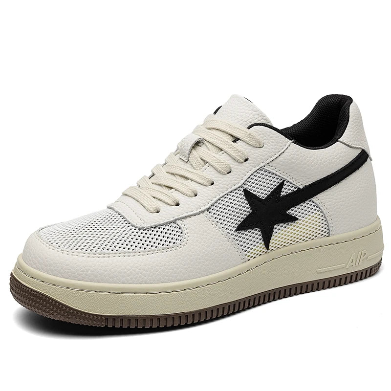6cm Elevator Shoes Leather Height Increase Platform