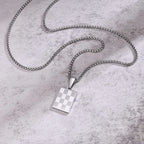 Dog Tag Pendant Necklaces Stainless Steel Military Style