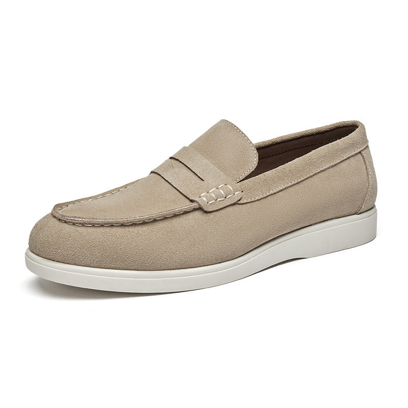 British Style Genuine Leather Loafers Slip-On Shoes