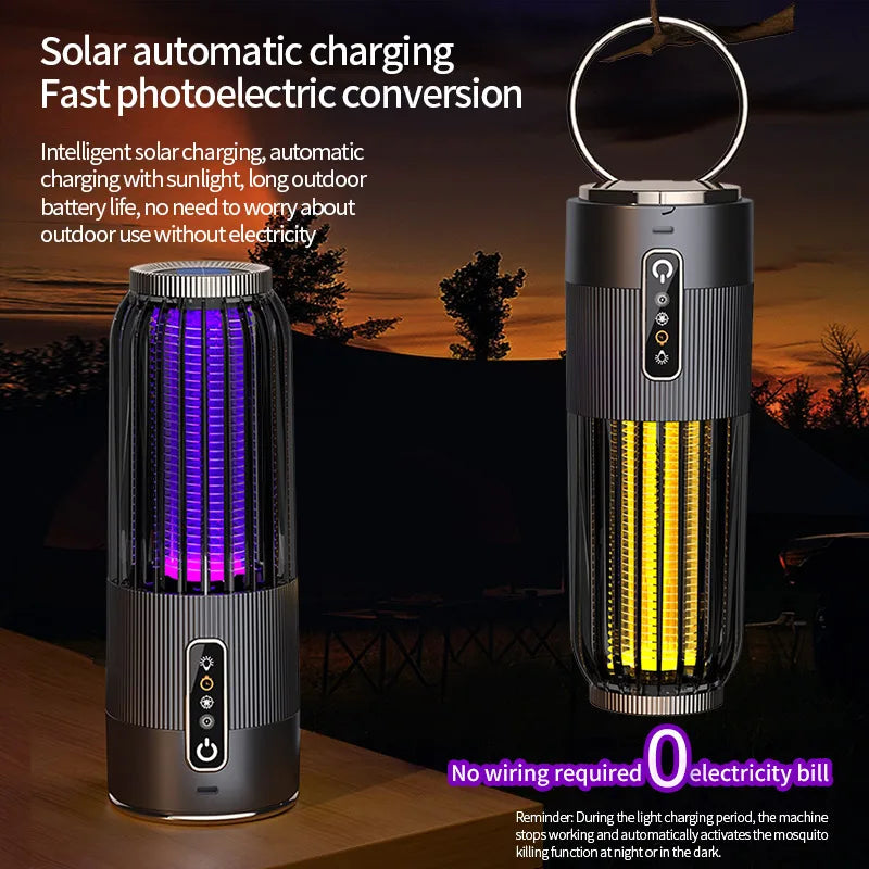Powerful Mosquito Killer Lamp Zapper Portable Solar USB Rechargeable