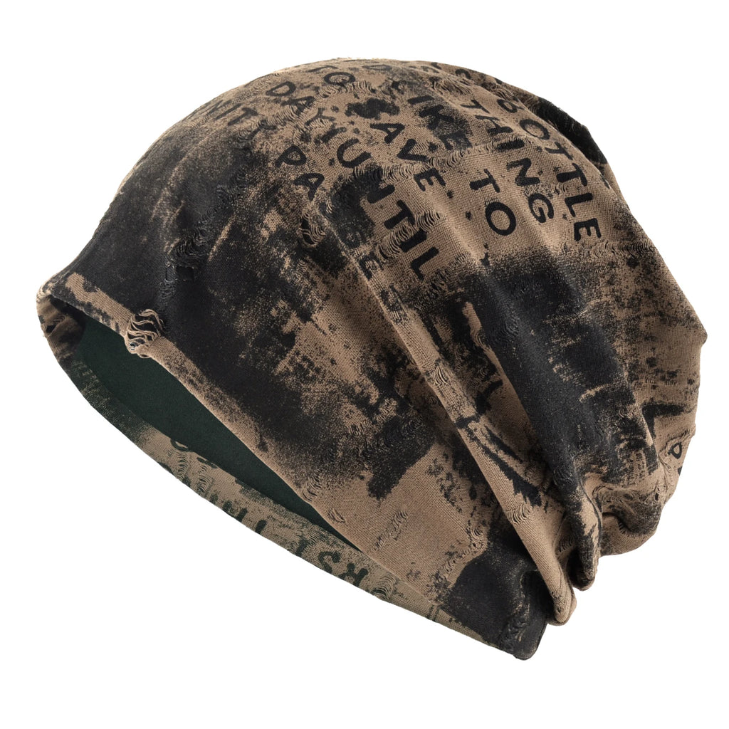 Vintage Beanie Grunge Distressed Streetwear Design