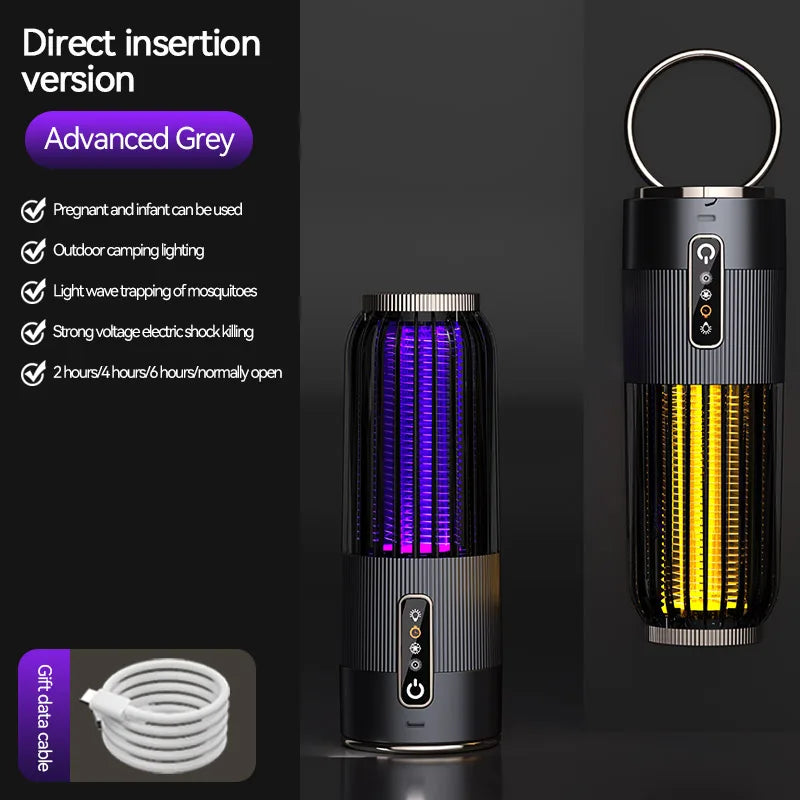 Powerful Mosquito Killer Lamp Zapper Portable Solar USB Rechargeable