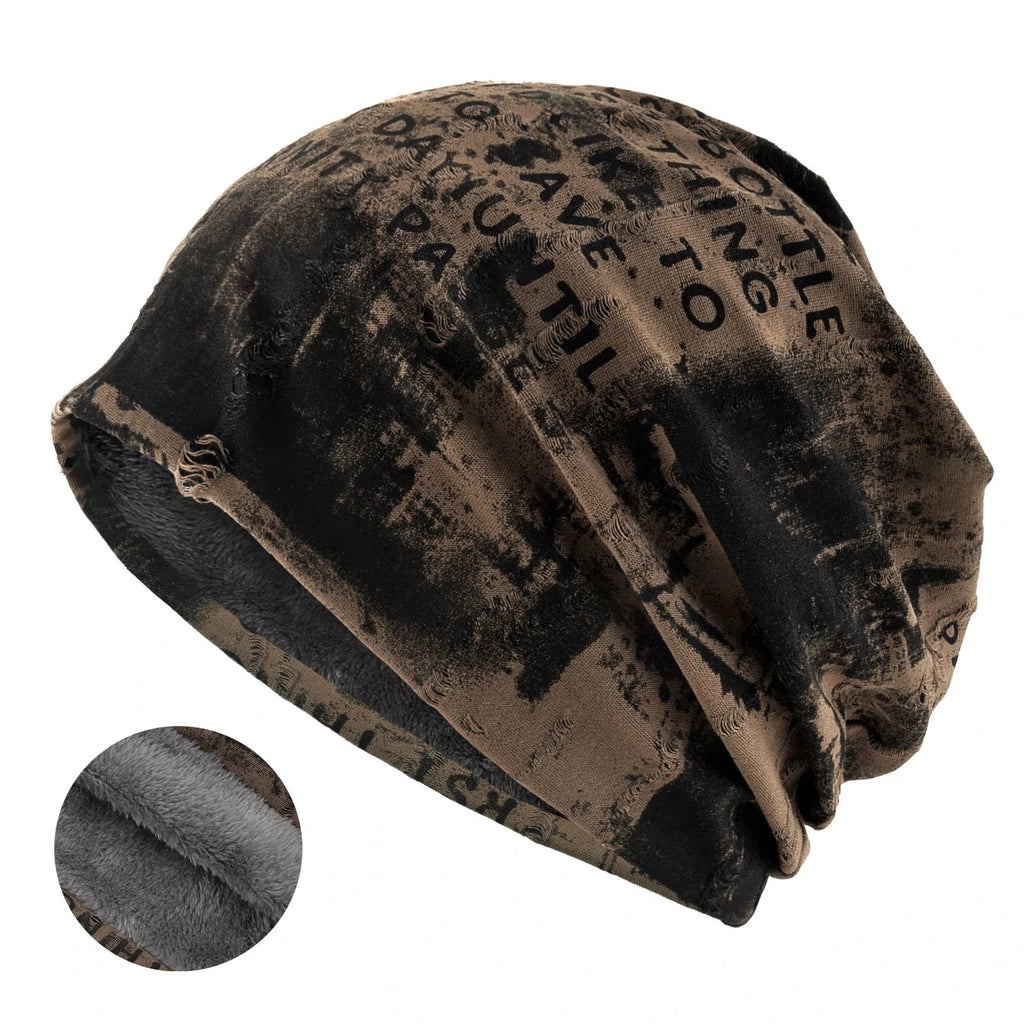 Vintage Beanie Grunge Distressed Streetwear Design